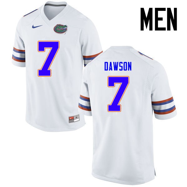 Florida Gators Men #7 Duke Dawson College Football Jersey White
